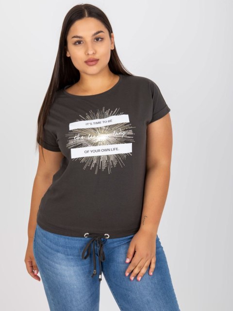 T-shirt RV-TS-7658.24P ciemny khaki T-shirt RV-TS-7658.24P ciemny khaki