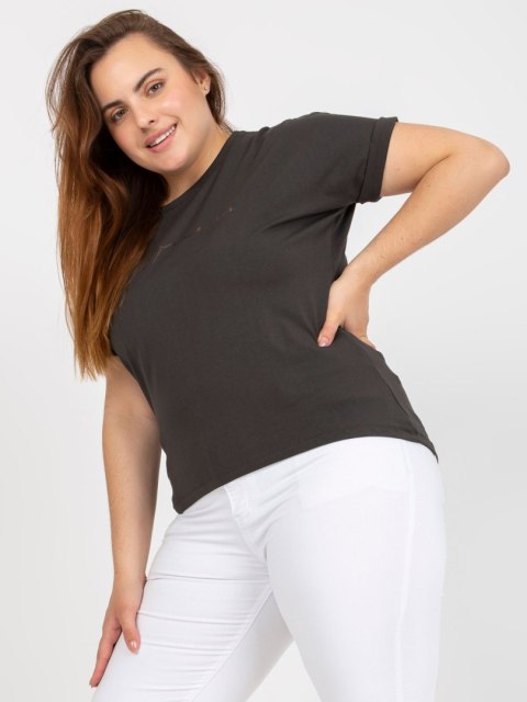 T-shirt RV-TS-7774.16P ciemny khaki T-shirt RV-TS-7774.16P ciemny khaki