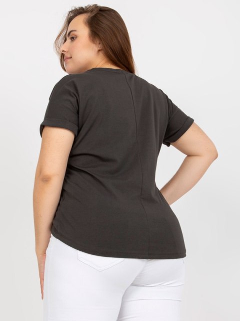 T-shirt RV-TS-7774.16P ciemny khaki T-shirt RV-TS-7774.16P ciemny khaki