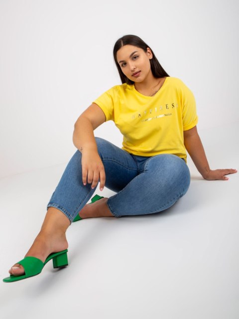 T-shirt RV-TS-7776.02P żółty T-shirt RV-TS-7776.02P żółty