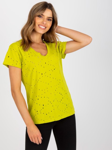 T-shirt FA-TS-6967.77P limonkowy T-shirt FA-TS-6967.77P limonkowy