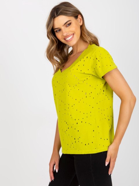 T-shirt FA-TS-6967.77P limonkowy T-shirt FA-TS-6967.77P limonkowy