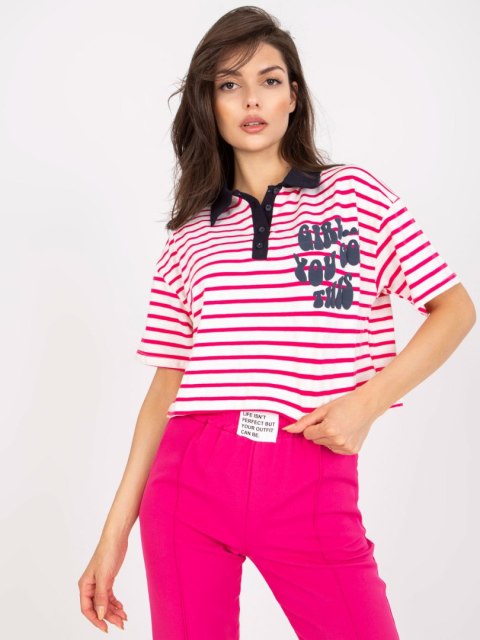 Bluzka FA-BZ-7785.91P biało-różowy Bluzka FA-BZ-7785.91P biało-różowy