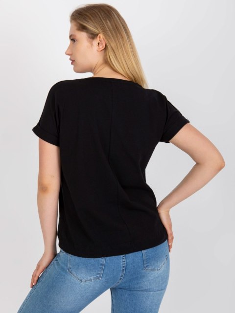 T-shirt RV-TS-0237.84P czarny T-shirt RV-TS-0237.84P czarny
