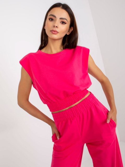 Komplet dwuczęściowy damski fuksjowy basic L Rue Paris Komplet dwuczęściowy damski fuksjowy basic L Rue Paris