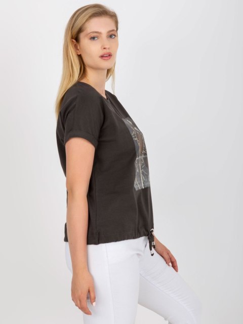T-shirt RV-TS-0237.84P ciemny khaki T-shirt RV-TS-0237.84P ciemny khaki