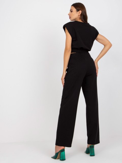 Komplet dwuczęściowy damski czarny basic Rue Paris Komplet dwuczęściowy damski czarny basic Rue Paris