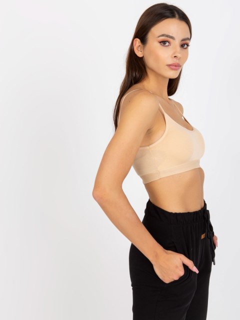Top beżowy sportowy z usztywnianymi miseczkami 80 Top beżowy sportowy z usztywnianymi miseczkami 80