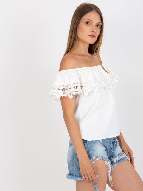 Bluzka LK-BZ-506915.60 biały 36 Bluzka LK-BZ-506915.60 biały 36