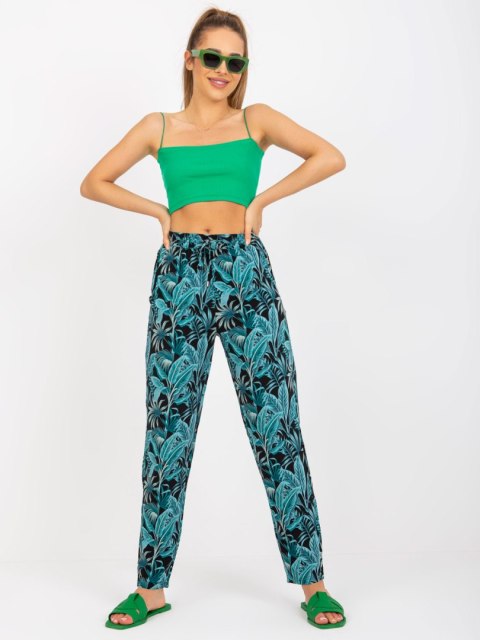 Spodnie D73771M61869M czarno-zielony L Spodnie D73771M61869M czarno-zielony L