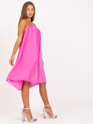 Sukienka na ramiaczkach zwiewna różowa oversize S