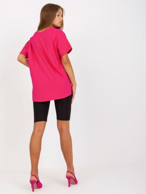 T-shirt RV-TS-8047.57P fuksjowy S/M T-shirt RV-TS-8047.57P fuksjowy S/M