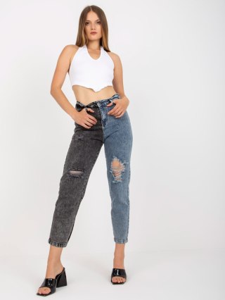 Spodnie jeans RO-SP-PNT-01-1.70 czarno-niebieski 36