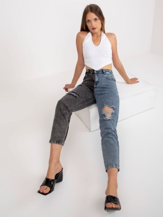 Spodnie jeans RO-SP-PNT-01-1.70 czarno-niebieski 40
