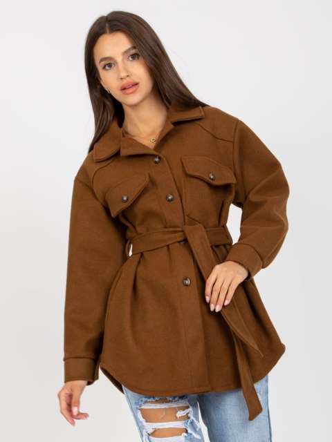 Płaszcz EM-PL-2939.85 brązowy Płaszcz EM-PL-2939.85 brązowy