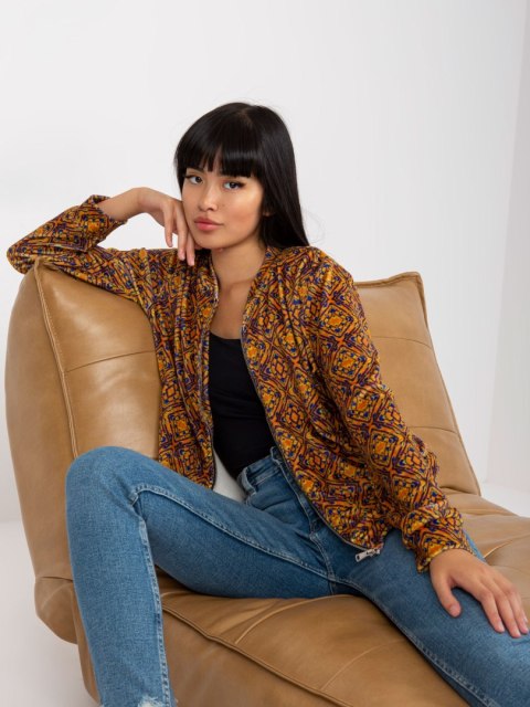 Bluza RV-BL-8185.86 ciemny żółty S/M