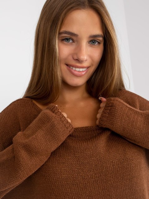 Sweter TW-SW-BI-1222.13X brązowy Sweter TW-SW-BI-1222.13X brązowy