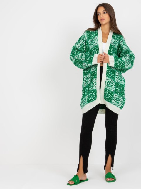 Sweter LC-SW-0301.45P biało-zielony