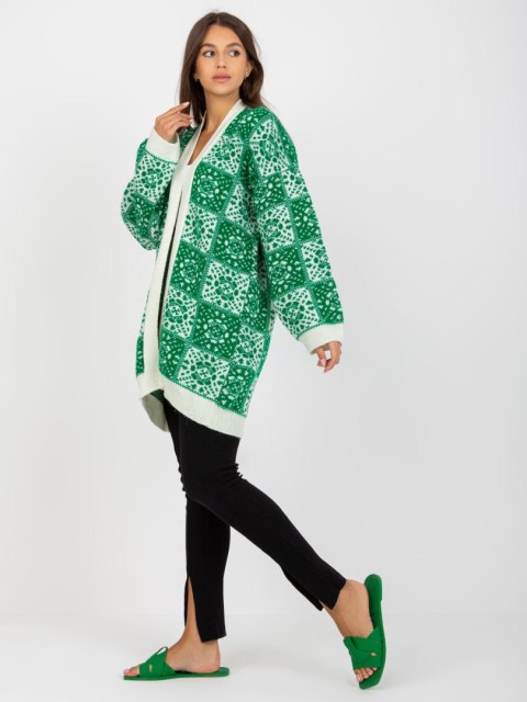Sweter LC-SW-0301.45P biało-zielony