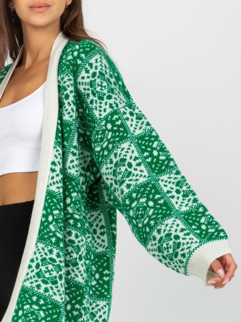 Sweter LC-SW-0301.45P biało-zielony