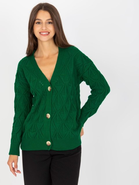 Sweter LC-SW-8035.06X ciemny zielony