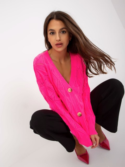 Sweter LC-SW-8035.06X fluo różowy