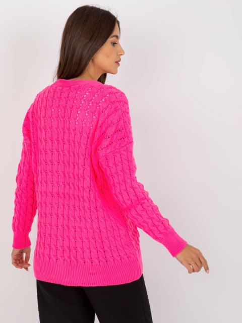 Sweter LC-SW-8036.74P fluo różowy