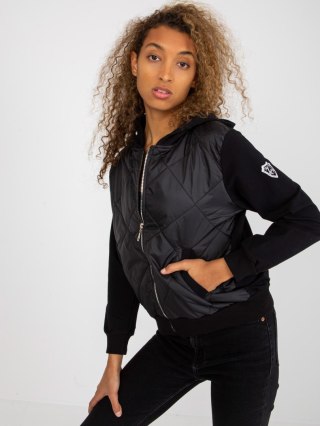 Bluza bomberka czarna rozsuwana z kapturem L/XL