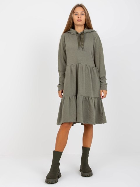 Sukienka D10027C30287A3 khaki M Sukienka D10027C30287A3 khaki M