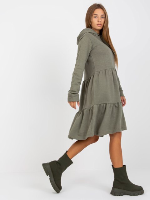 Sukienka D10027C30287A3 khaki M Sukienka D10027C30287A3 khaki M