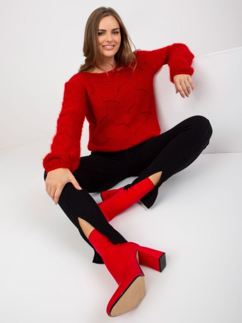 Sweter TW-SW-BI-9030.08 ciemny czerwony Sweter TW-SW-BI-9030.08 ciemny czerwony