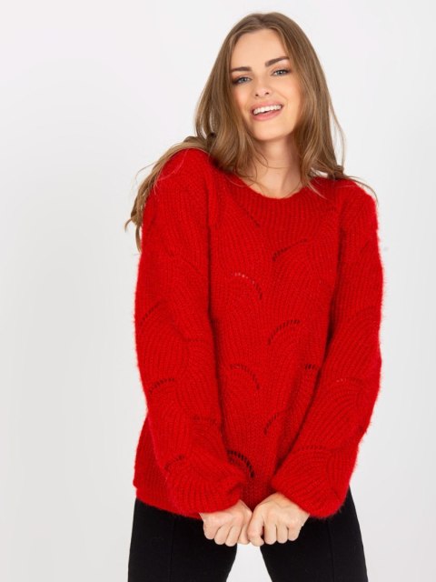 Sweter TW-SW-BI-9030.08 ciemny czerwony Sweter TW-SW-BI-9030.08 ciemny czerwony