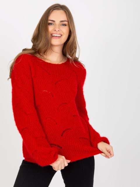 Sweter TW-SW-BI-9030.08 ciemny czerwony Sweter TW-SW-BI-9030.08 ciemny czerwony
