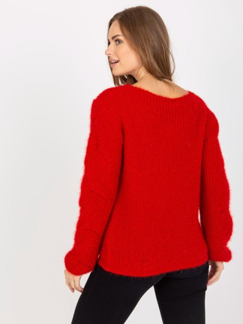 Sweter TW-SW-BI-9030.08 ciemny czerwony Sweter TW-SW-BI-9030.08 ciemny czerwony