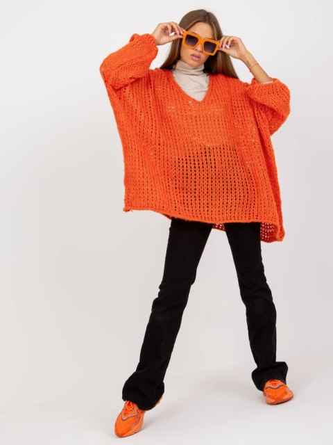 Sweter TW-SW-BI-M2200.27 pomarańczowy Sweter TW-SW-BI-M2200.27 pomarańczowy