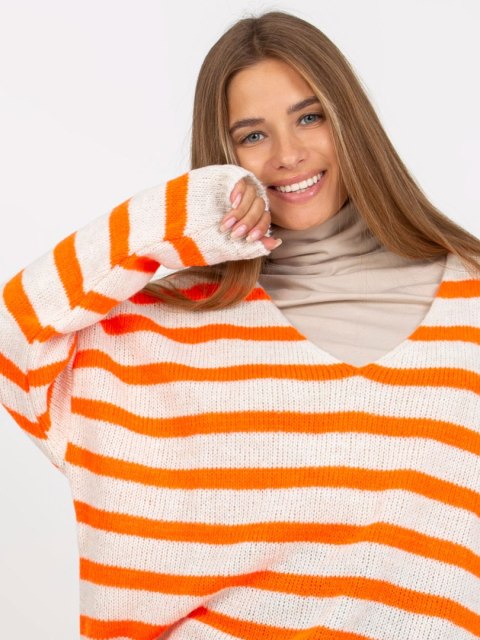 Sweter TW-SW-BI-M59.25 pomarańczowy Sweter TW-SW-BI-M59.25 pomarańczowy