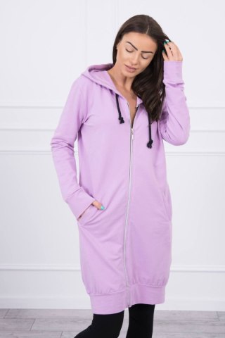 Bluza Sukienkowa z Kapturem Długa Fioletowa | Styl Codzienny | Stylowy Wieszak