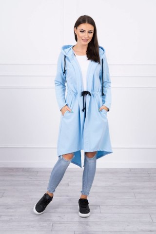 Narzutka z dłuższym tyłem błękitna