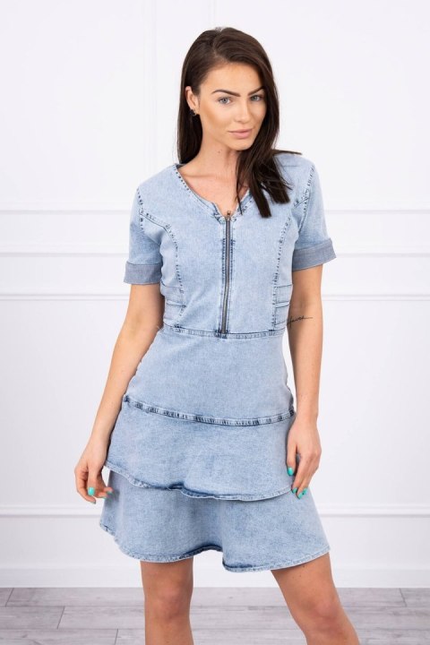 Sukienka jeansowa ze stretchem z dekoltem na suwak S/M-L/XL Sukienka jeansowa ze stretchem z dekoltem na suwak S/M-L/XL