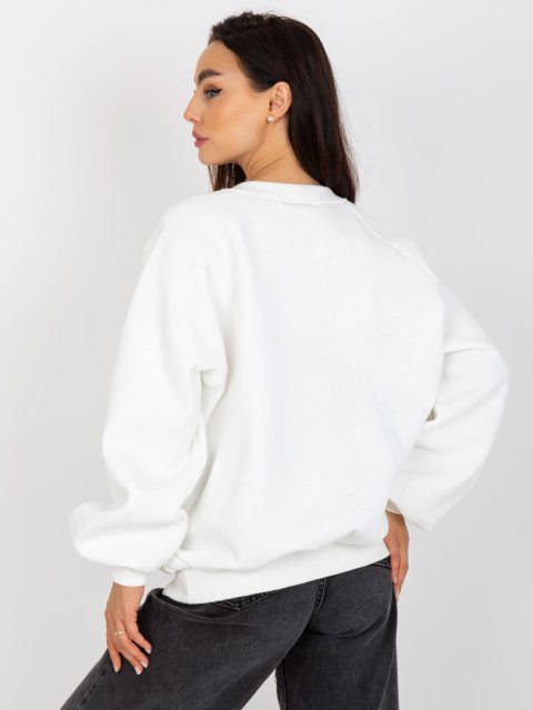Bluza damska dresowa ecru bawełniana basic Bluza damska dresowa ecru bawełniana basic