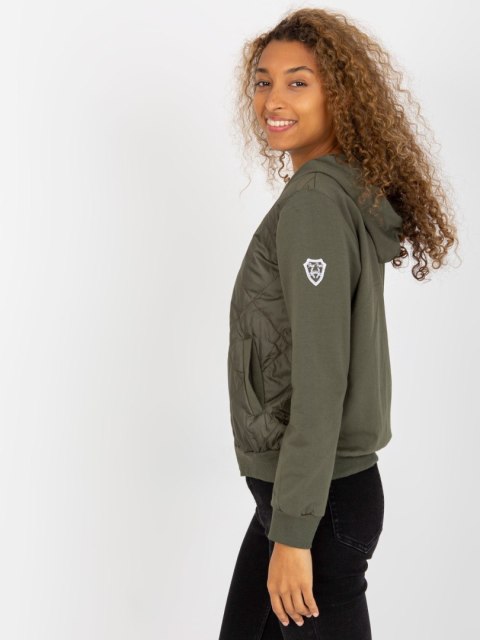 Bluza bomberka khaki rozsuwana z kapturem Bluza bomberka khaki rozsuwana z kapturem