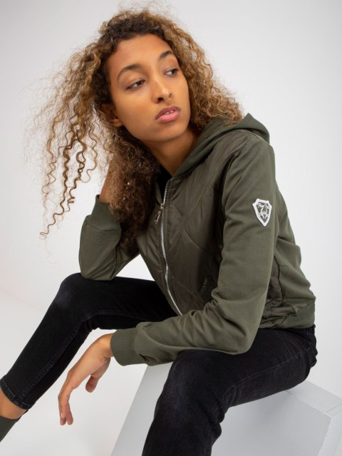 Bluza bomberka khaki rozsuwana z kapturem Bluza bomberka khaki rozsuwana z kapturem
