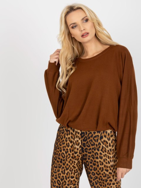 Bluzka TW-BZ-BE-M327.29 brązowy S Bluzka TW-BZ-BE-M327.29 brązowy S