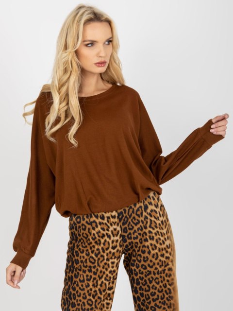 Bluzka TW-BZ-BE-M327.29 brązowy S Bluzka TW-BZ-BE-M327.29 brązowy S