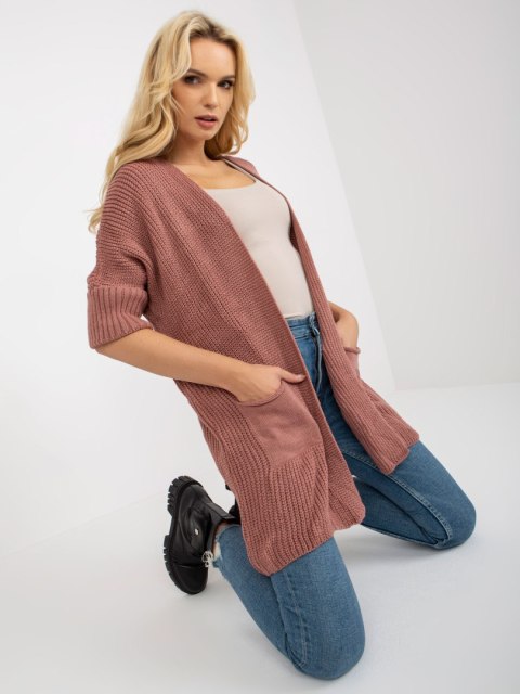Kardigan LO-SW-LK-3002.98P ciemny różowy Kardigan LO-SW-LK-3002.98P ciemny różowy