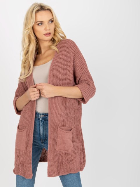 Kardigan LO-SW-LK-3002.98P ciemny różowy Kardigan LO-SW-LK-3002.98P ciemny różowy