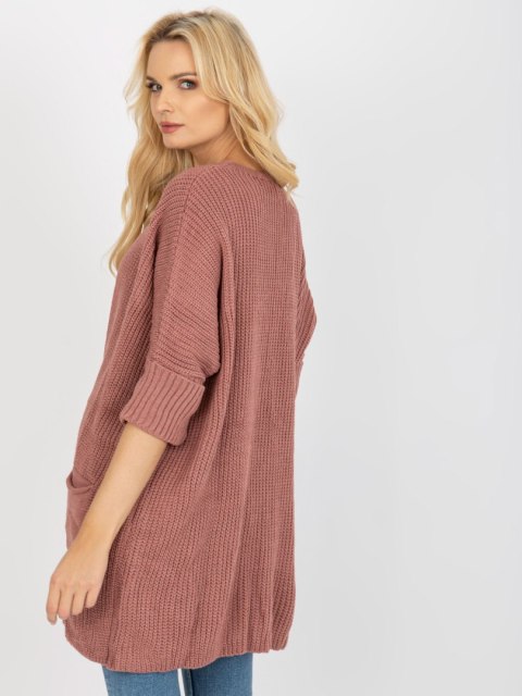 Kardigan LO-SW-LK-3002.98P ciemny różowy Kardigan LO-SW-LK-3002.98P ciemny różowy