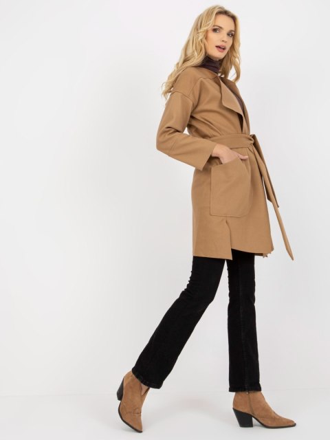Płaszcz TW-PL-BE-M125.21 camelowy L Płaszcz TW-PL-BE-M125.21 camelowy L