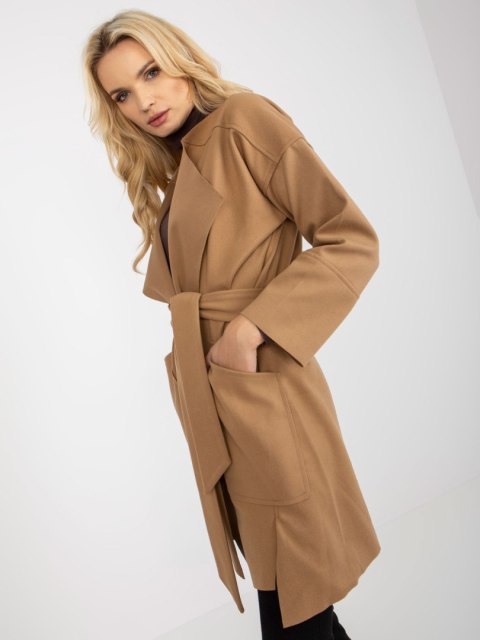 Płaszcz TW-PL-BE-M125.21 camelowy XL Płaszcz TW-PL-BE-M125.21 camelowy XL