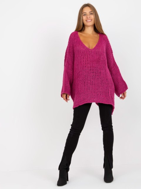 Sweter TW-SW-BI-M2200.27 fuksjowy Sweter TW-SW-BI-M2200.27 fuksjowy